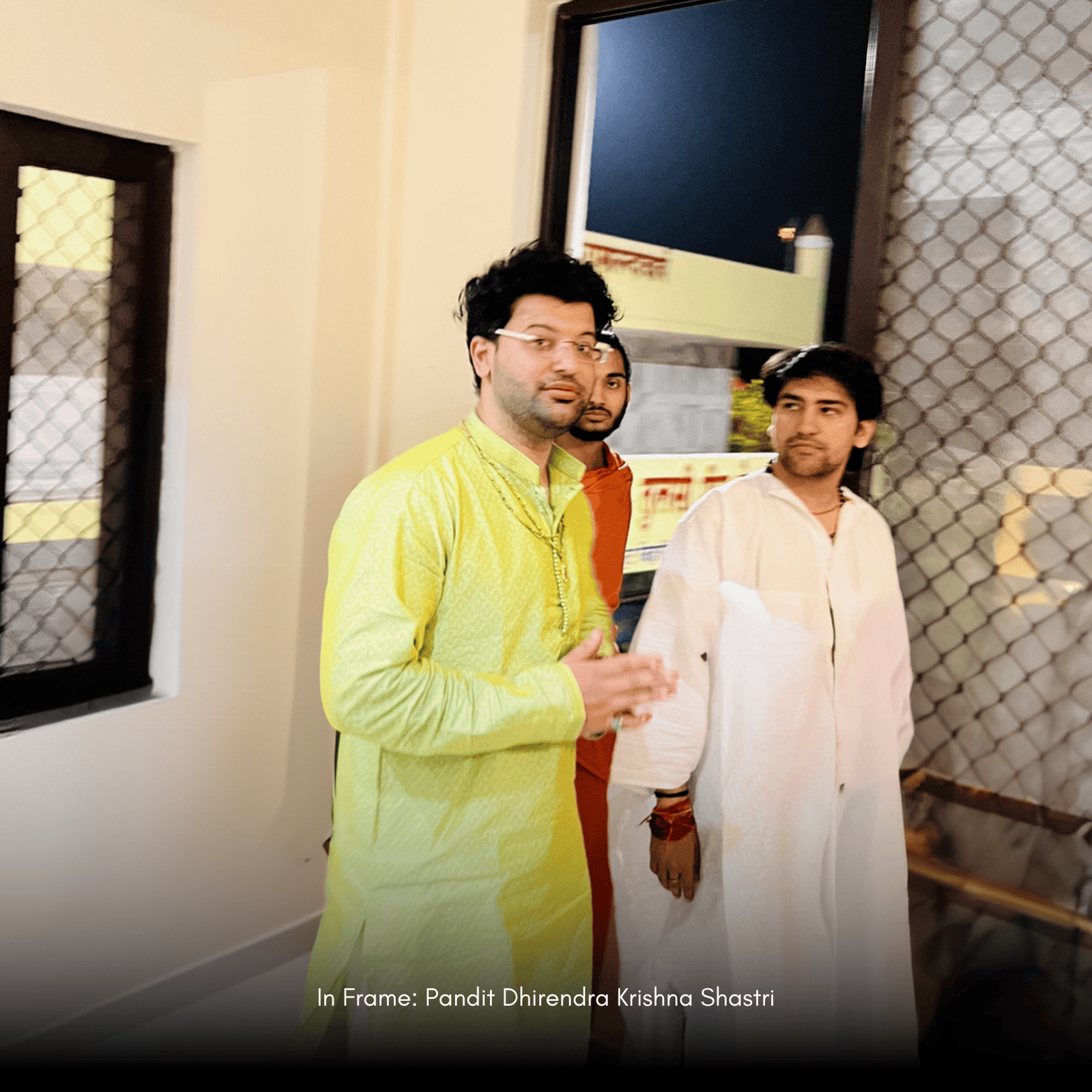 Psychic medium Daksh with followers offering spiritual guidance and healing.