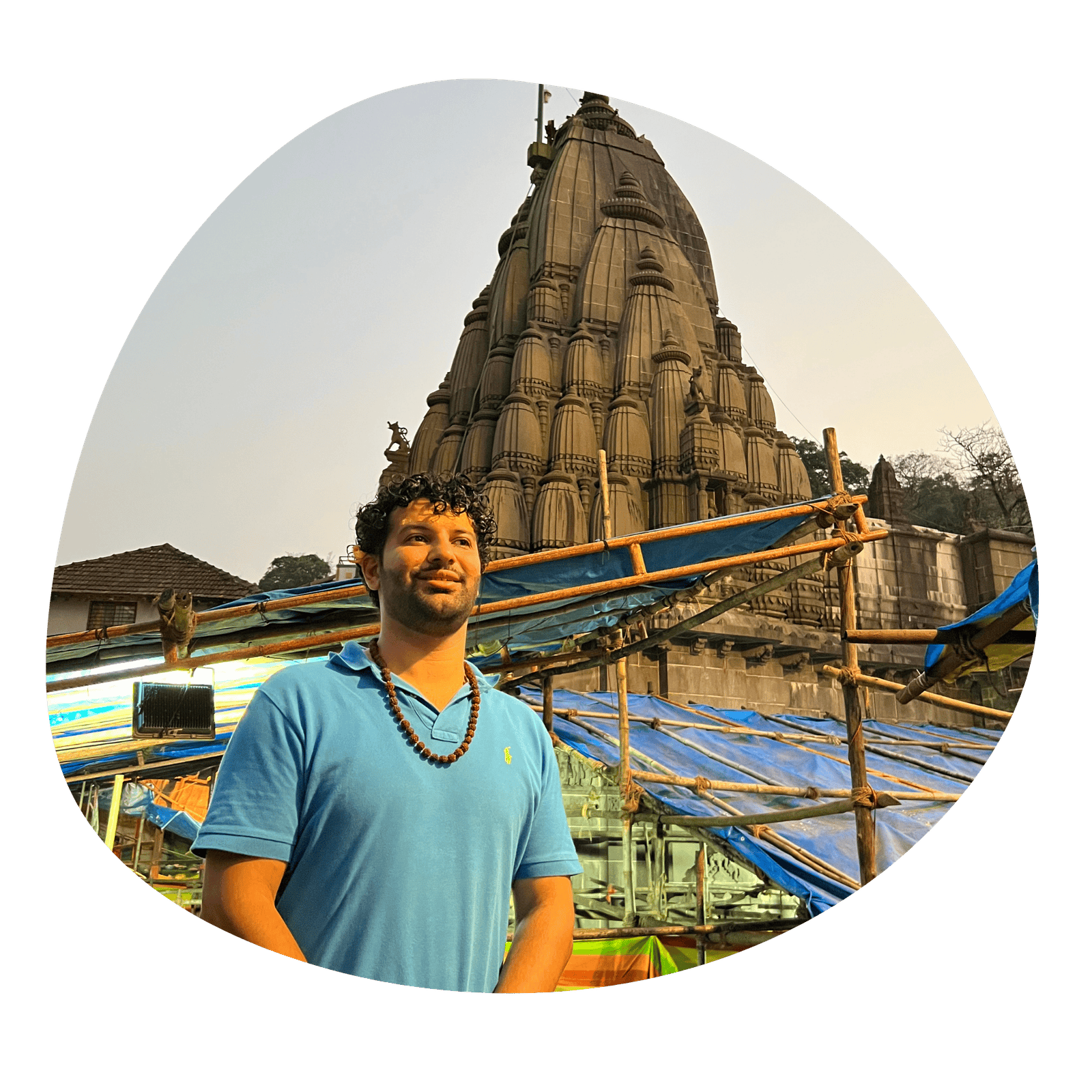 Spiritual mentor Daksh at sacred temple