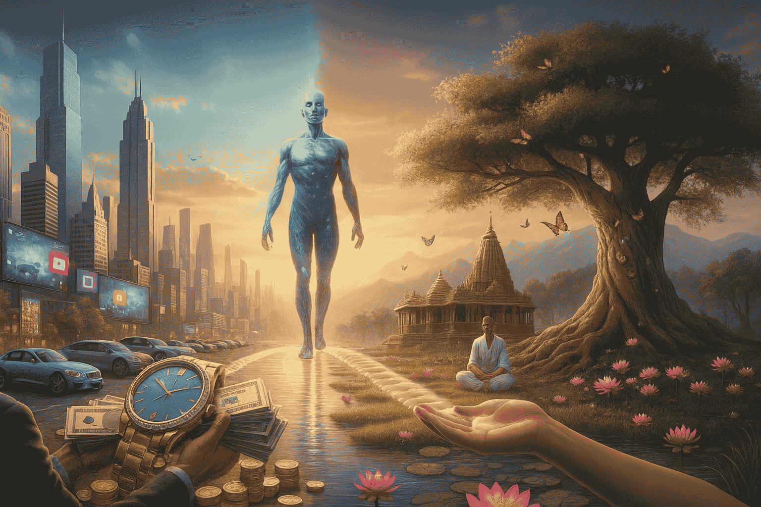 Materialism vs Spiritualism The Inner Tug of War Between Having and Being