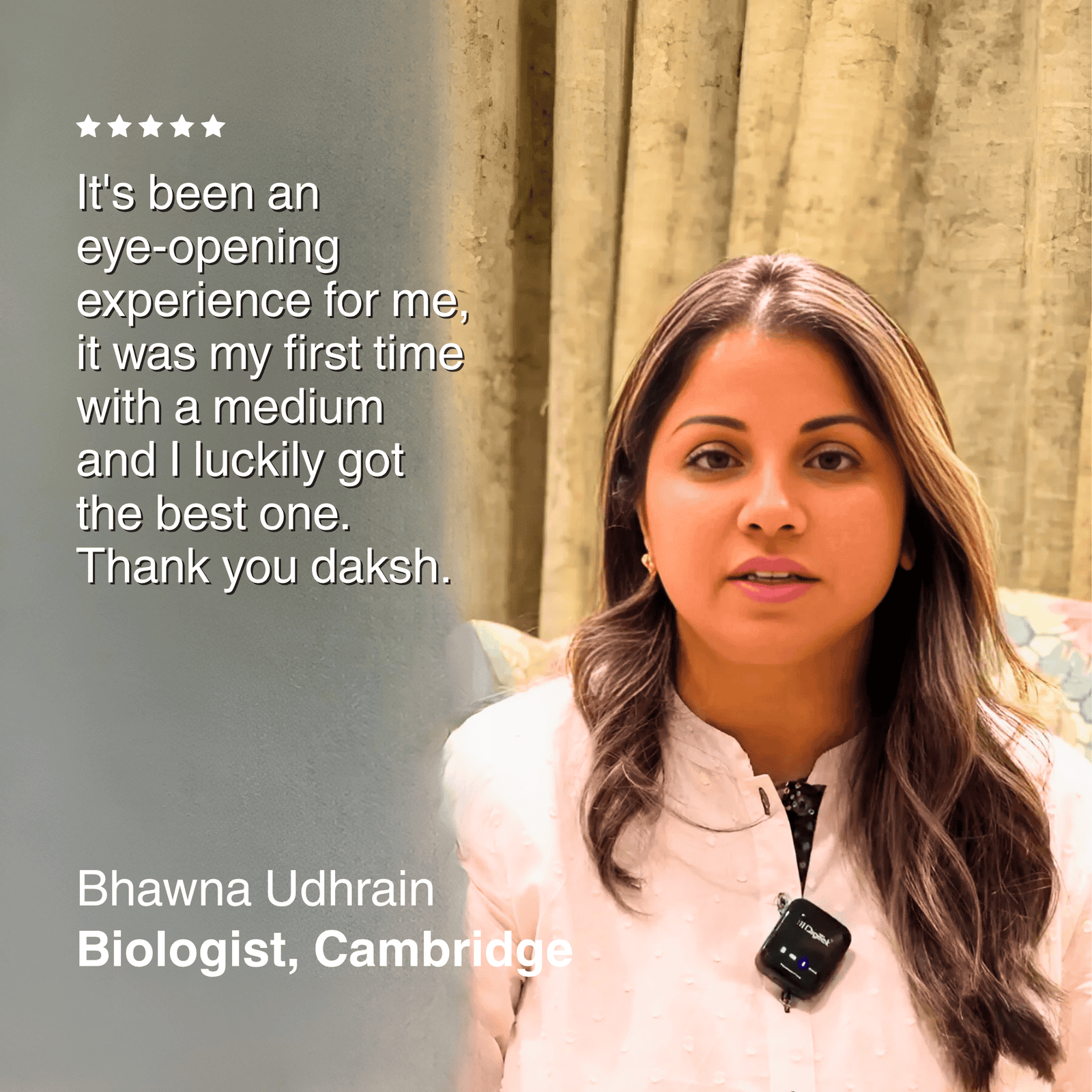 Psychic Medium Daksh offering insightful mediumship readings for spiritual connection and guidance.