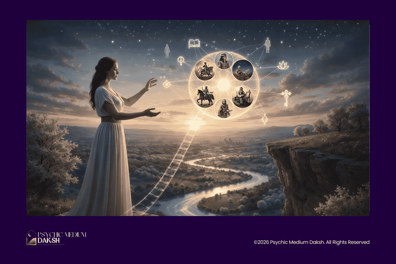 Woman exploring past life memories with psychic medium Daksh.