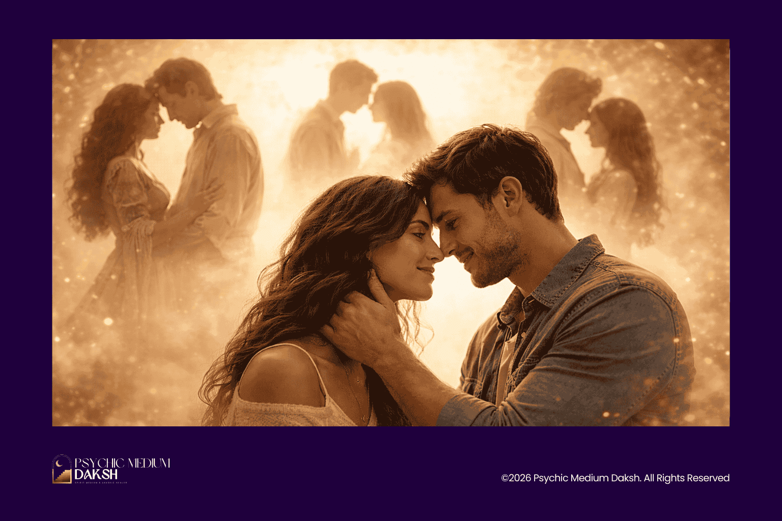 Romantic couple with past life memories affecting current relationships.