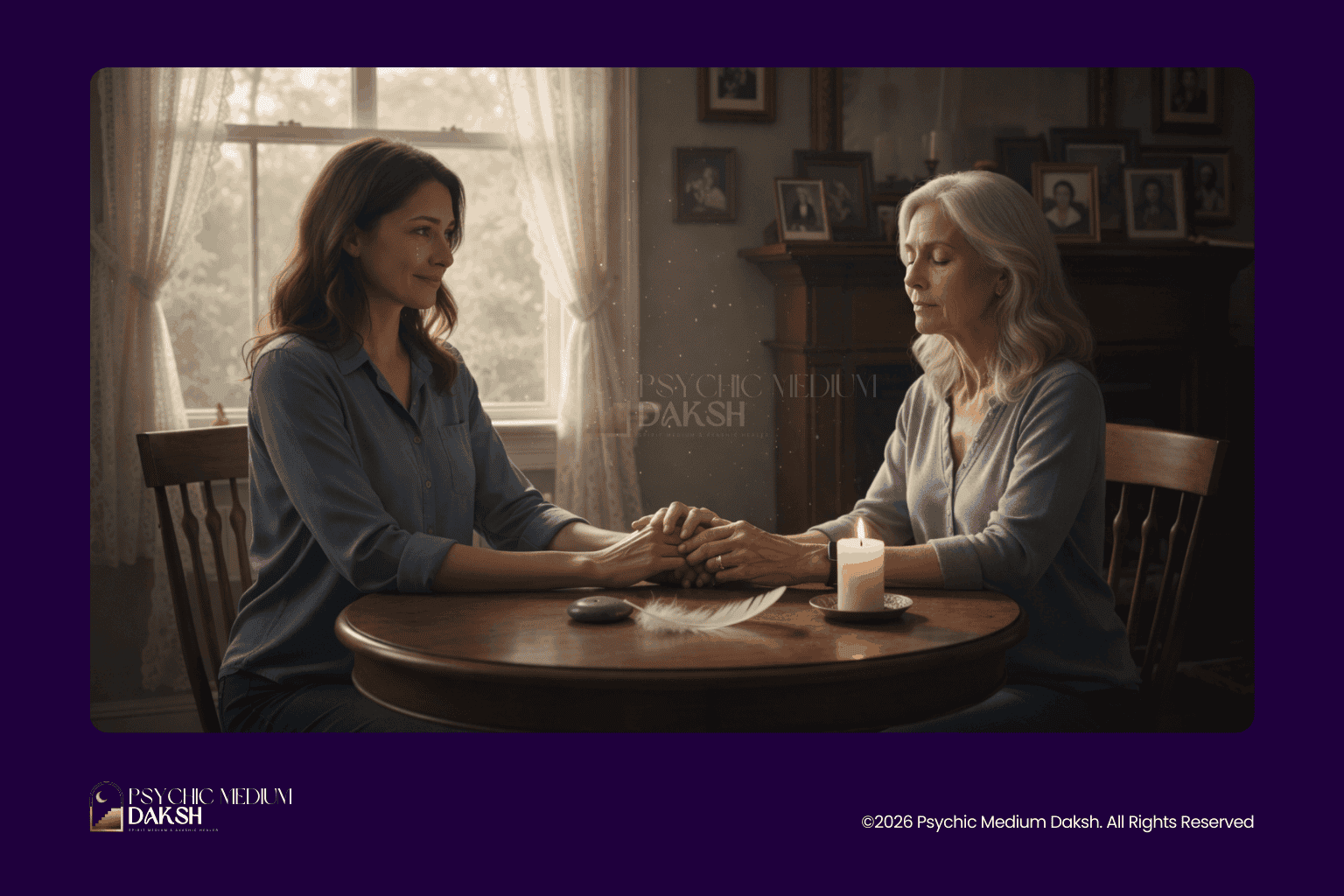 Mediumship reading for closure and spiritual connection with loved ones.