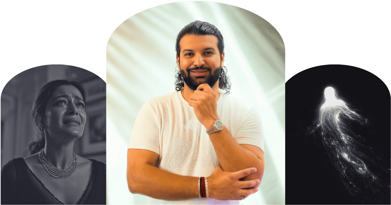 Psychic medium Daksh offering spiritual guidance and psychic readings.