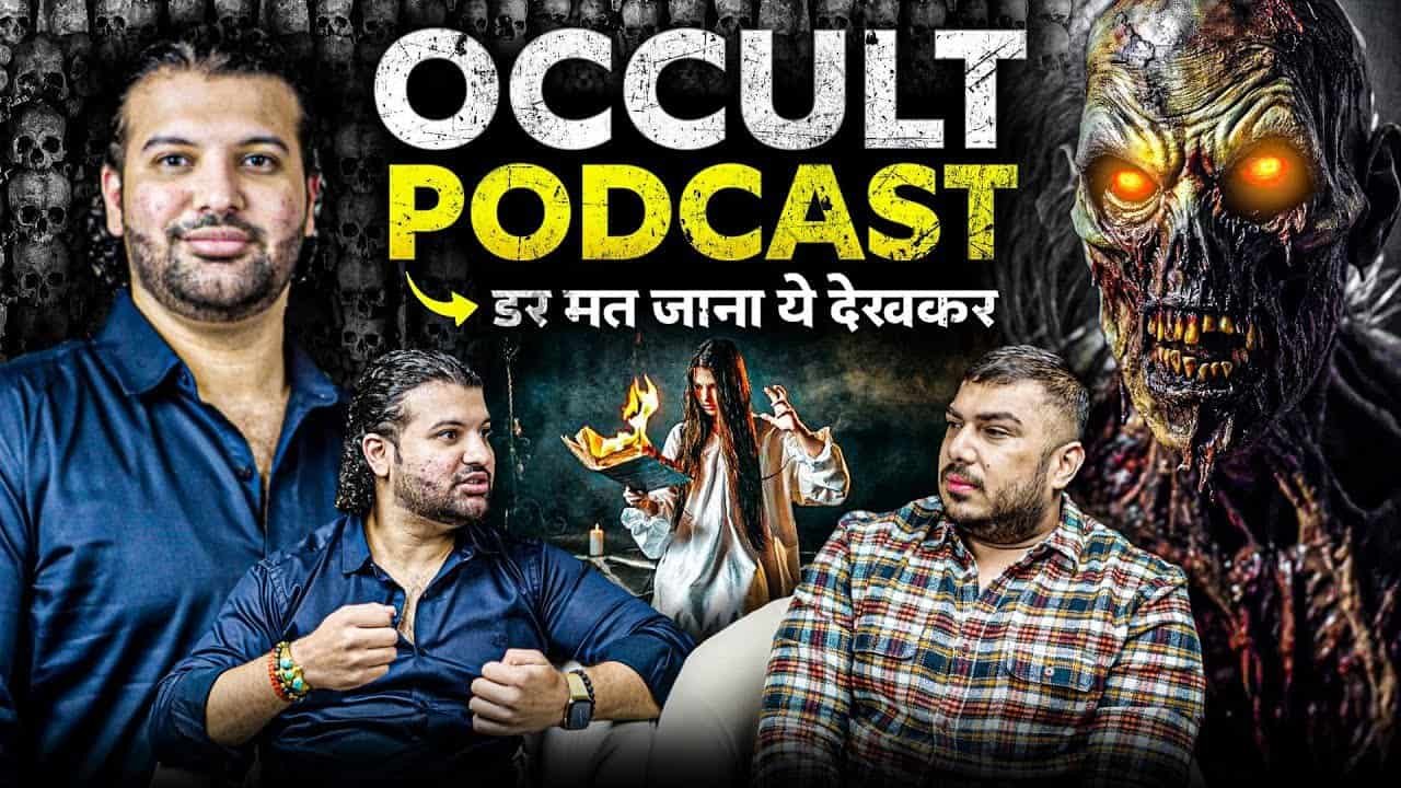 Psychic Medium Daksh discussing occult topics on the podcast.