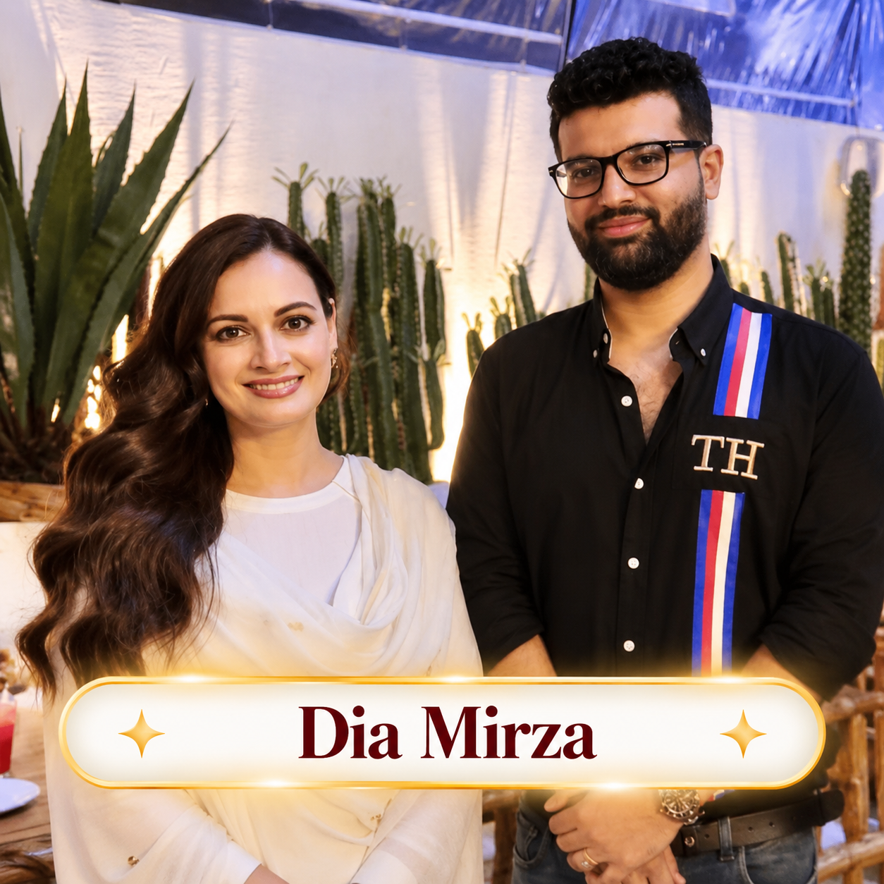 Dia Mirza at a Garden Soirée