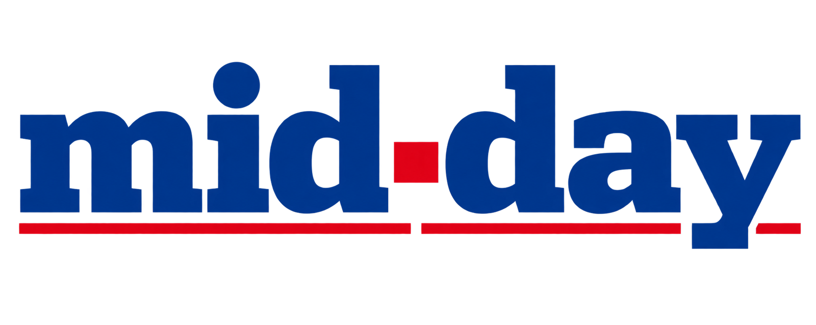 Mid-Day Blue and Red Wordmark